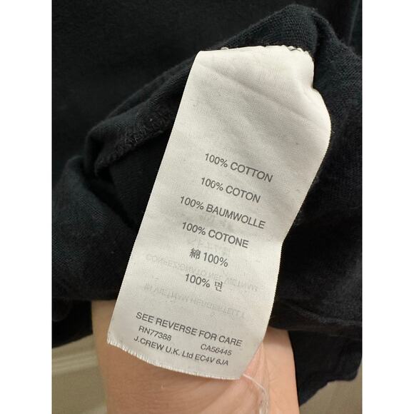 J. Crew Vintage Cotton Scoop Neckline T-Shirt XS Black EUC - Picture 5 of 6